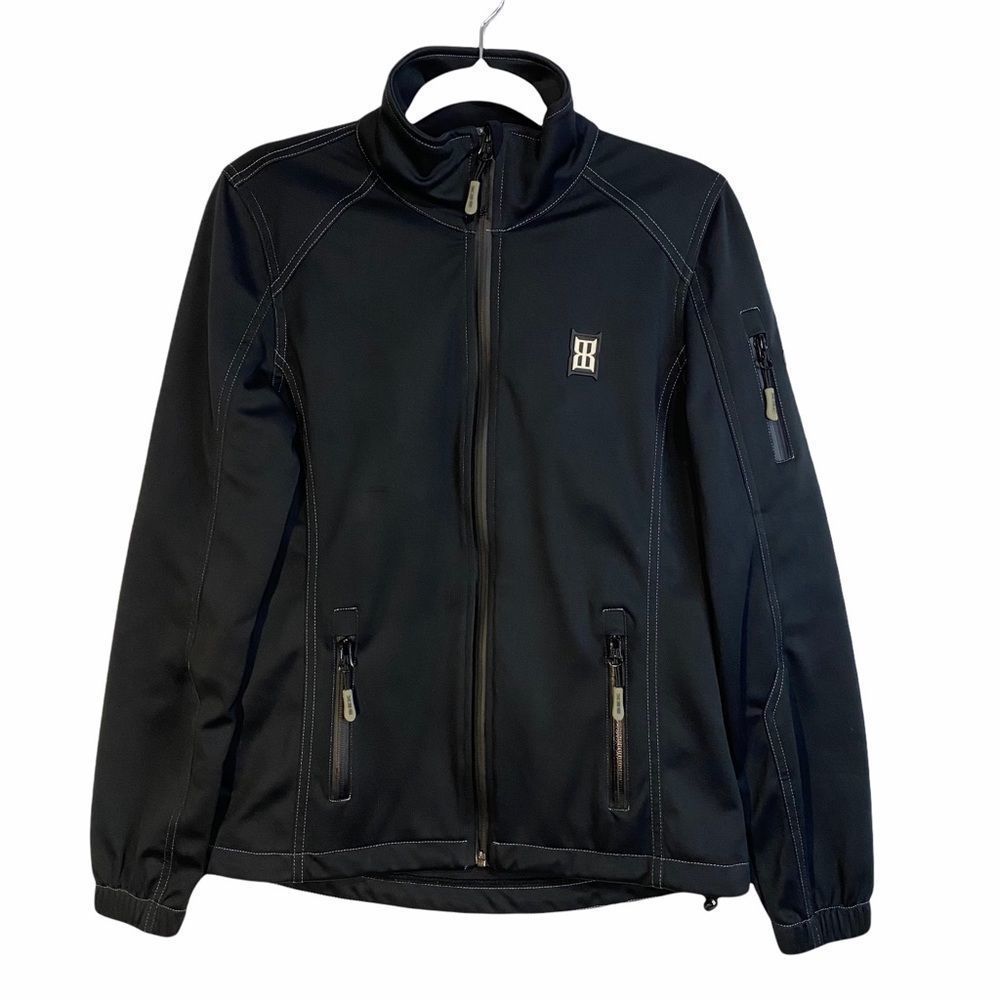 IBEX Zip Up Jacket Seam Sealed Pockets in Black-S✨